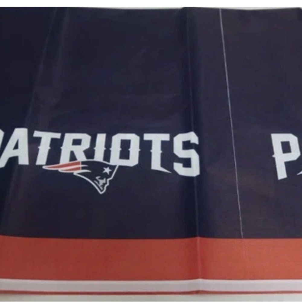 New England Patriots Tablecloth Plastic Banner Super Bowl